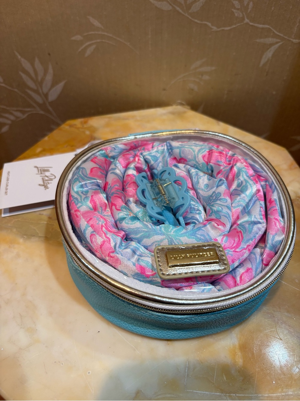 Lilly Pulitzer Overnight Heatless Curlers Set, Satin Hair Rollers